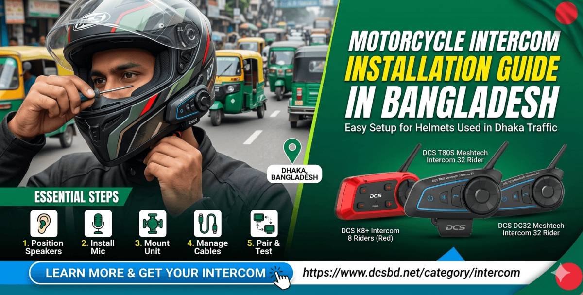 Install Motorcycle Intercom in Dhaka – Easy Helmet Setup Guide