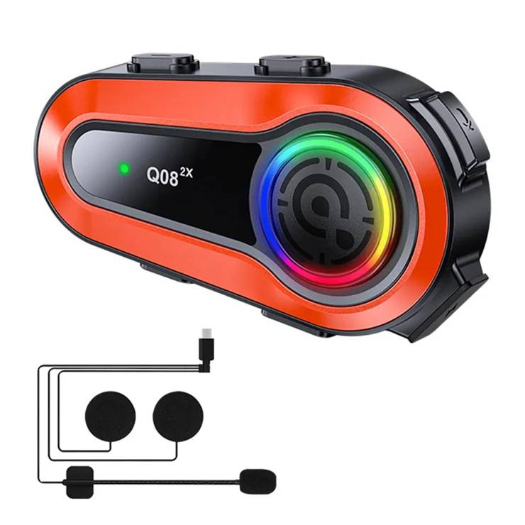 Q08-2X Intercom Helmet Bluetooth Headphones