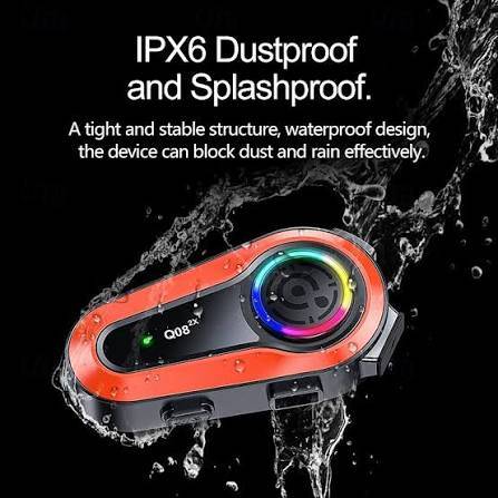 Q08-2X Intercom Helmet Bluetooth Headphones